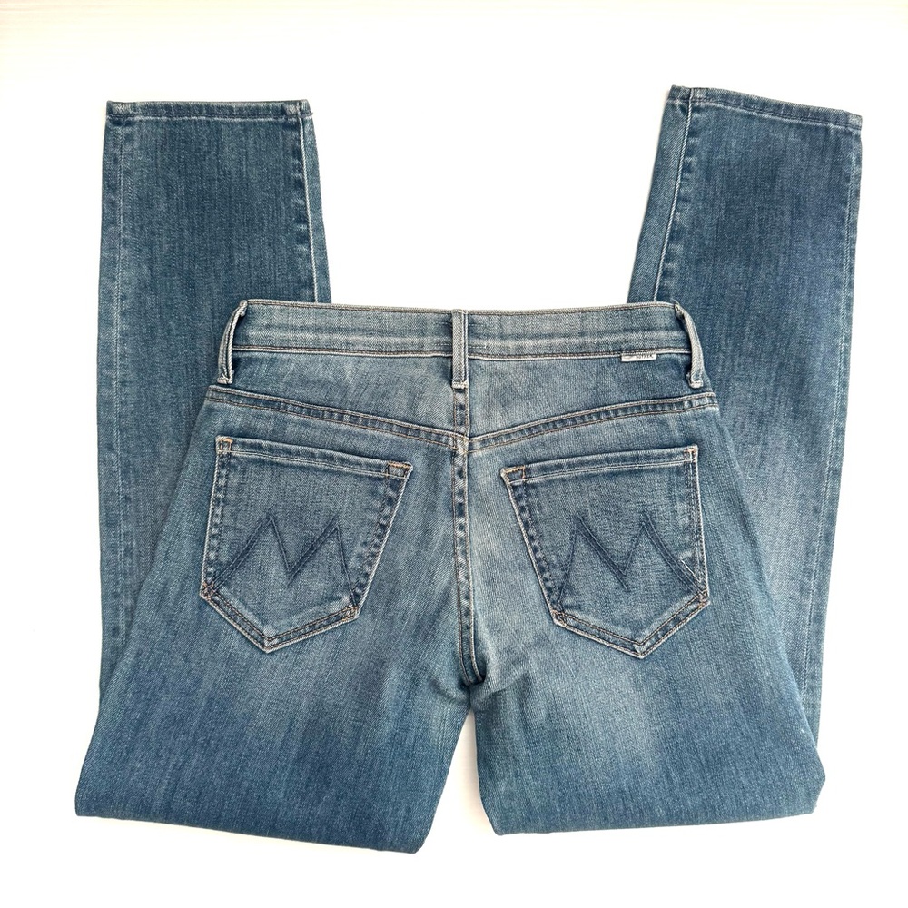 MOTHER Skinny Not Skinny Jeans In Blue Skies Tomorrow Size 24 - Picture 5 of 8